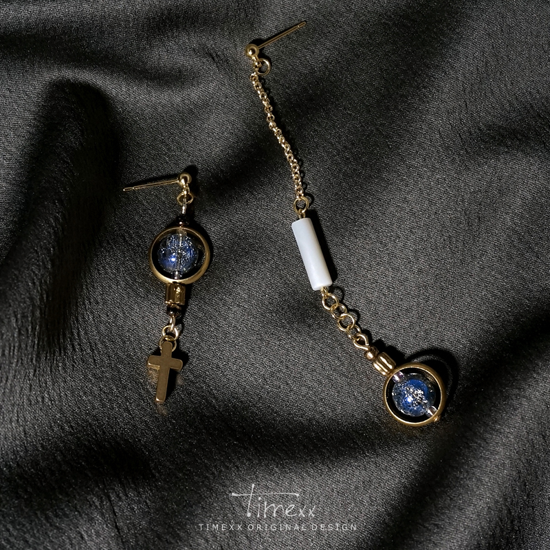 耳钉timexx原创十字架手作女潮