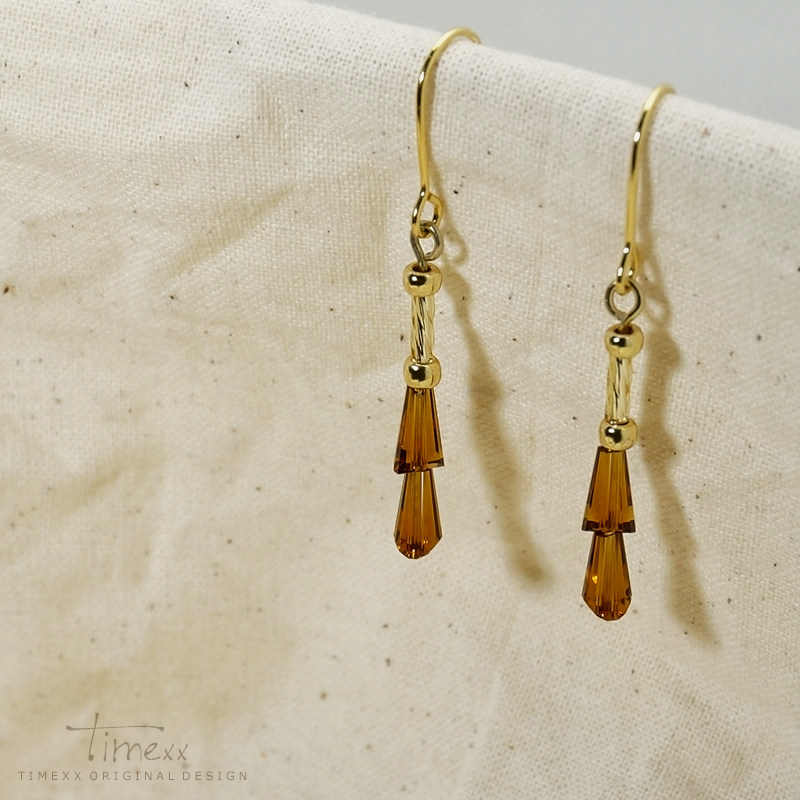 原创琉璃纯银防过敏手作风耳环