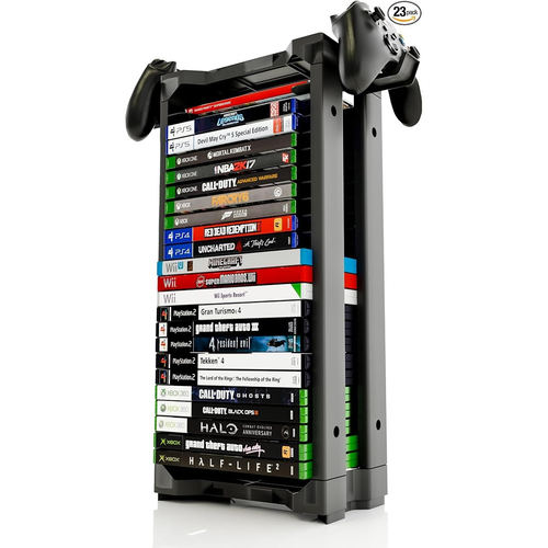 Video Game 23 Disc Rack Storage Stand for PS5/PS4/XBOX One