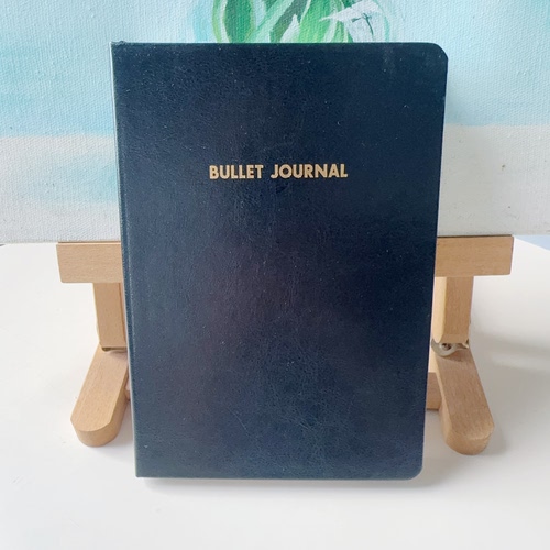 A5黑色笔记本 BULLET JOURNAL烫金硬皮横线本1本A1-382
