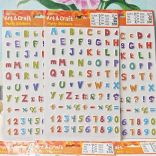 字母3d立体贴纸6包A1 048