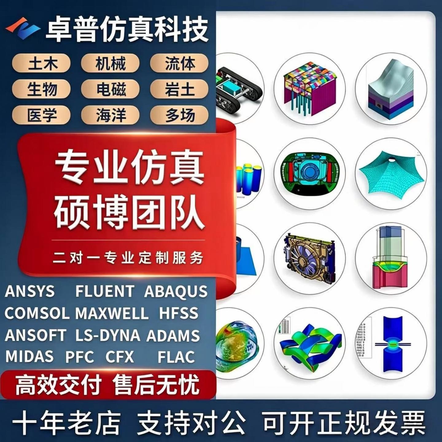 ABAQUS/lsdyna/adams/fluent/comsol/hfss流体有限元仿真分析图片