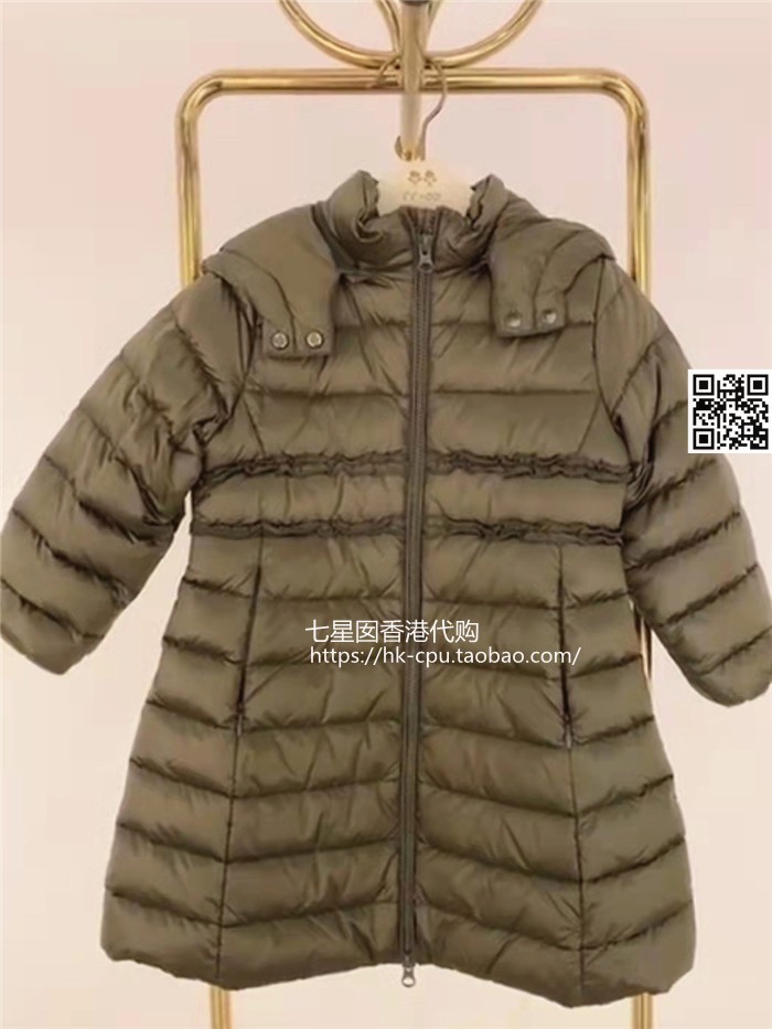 新品专柜代购21冬FF&DD时尚儿童白鹅绒轻便羽绒服中长款外套女童