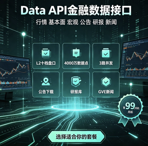 金融数据API接口量化L2十档盘口Python取数iFD Wd研报EDB基本面等