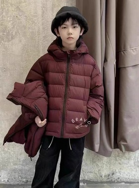 布芮欧2025新款男女童冬款洋气保暖两件套宽松加厚羽绒服18089