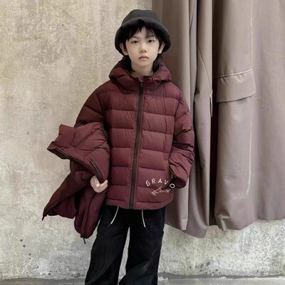 布芮欧2025新款男女童冬款洋气保暖两件套宽松加厚羽绒服18089