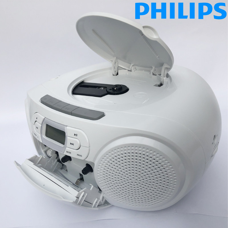 philips飞利浦AZ328手提CD面包机USB磁带CD 收音机英语一体机全新