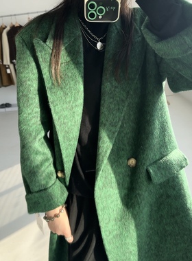 DRAN-120623高级感双面呢大衣韩版宽松气质显瘦毛呢外套秋冬