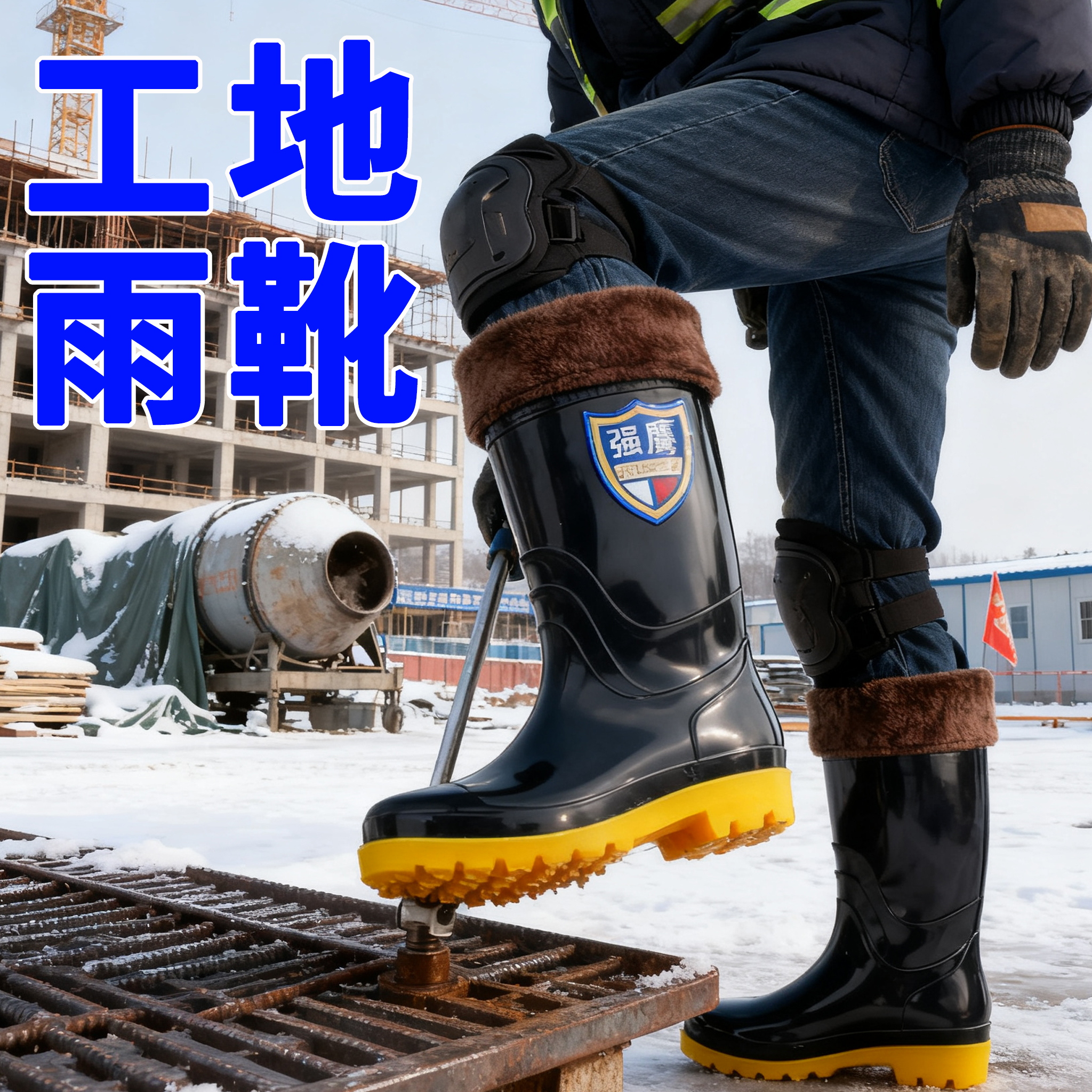 工地雨靴雨鞋男士耐磨耐用防滑