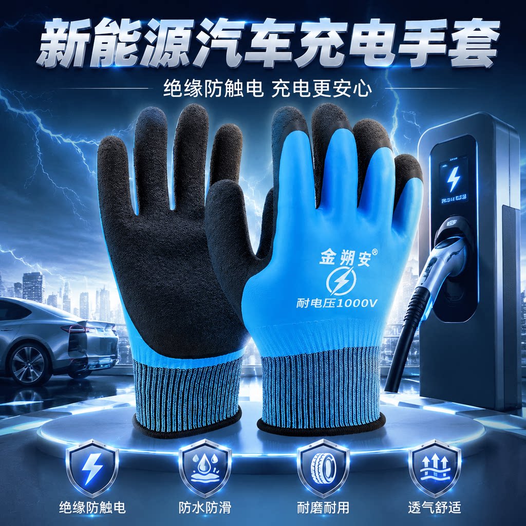 低压绝缘手套电工专用防水防触电新能源汽车充电检查维修防护手套