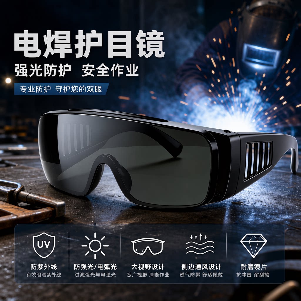 电焊眼镜焊工专用激光烧变光二保焊防强光防打眼专业防护目镜高清