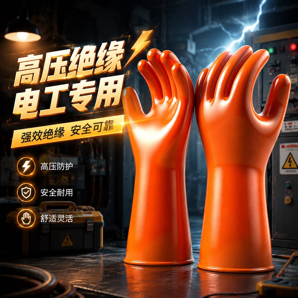 高压绝缘手套电工专用35kv25kv防水防油12kv防护手套带电作业工作