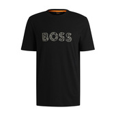 字母简约打底衫 HUGO 圆领短袖 T恤经典 BOSS雨果博斯男士 春秋新款