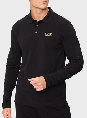 Ea7 Emporio Armani安普里奥·阿玛尼男款长袖POLO衫秋季休闲翻领