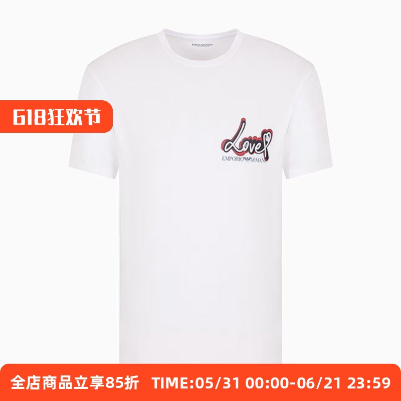 Emporio Armani/安普里奥·阿玛尼夏季男士圆领短袖T恤休闲半袖