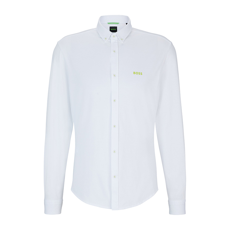 雨果博斯HUGOBOSS翻领长袖休闲