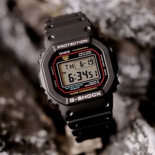 5600RL 小红圈方块LED防水双色学生DW SHOCK复刻款 卡西欧初代G