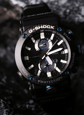 卡西欧G-SHOCK高档碳纤维男士名牌手表太阳能限量版GWR-B1000-1A1