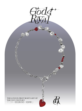 神的情敌·法式珍珠爱心项链辣妹甜酷风可调节锁骨链红色新年配饰