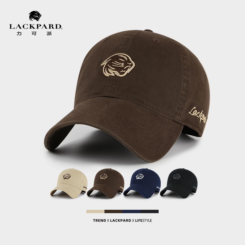 lackpard帽子男大头围深顶棒球帽四季软顶显脸小宽帽檐鸭舌帽女
