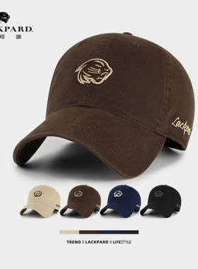 lackpard帽子男大头围深顶棒球帽四季软顶显脸小宽帽檐鸭舌帽女