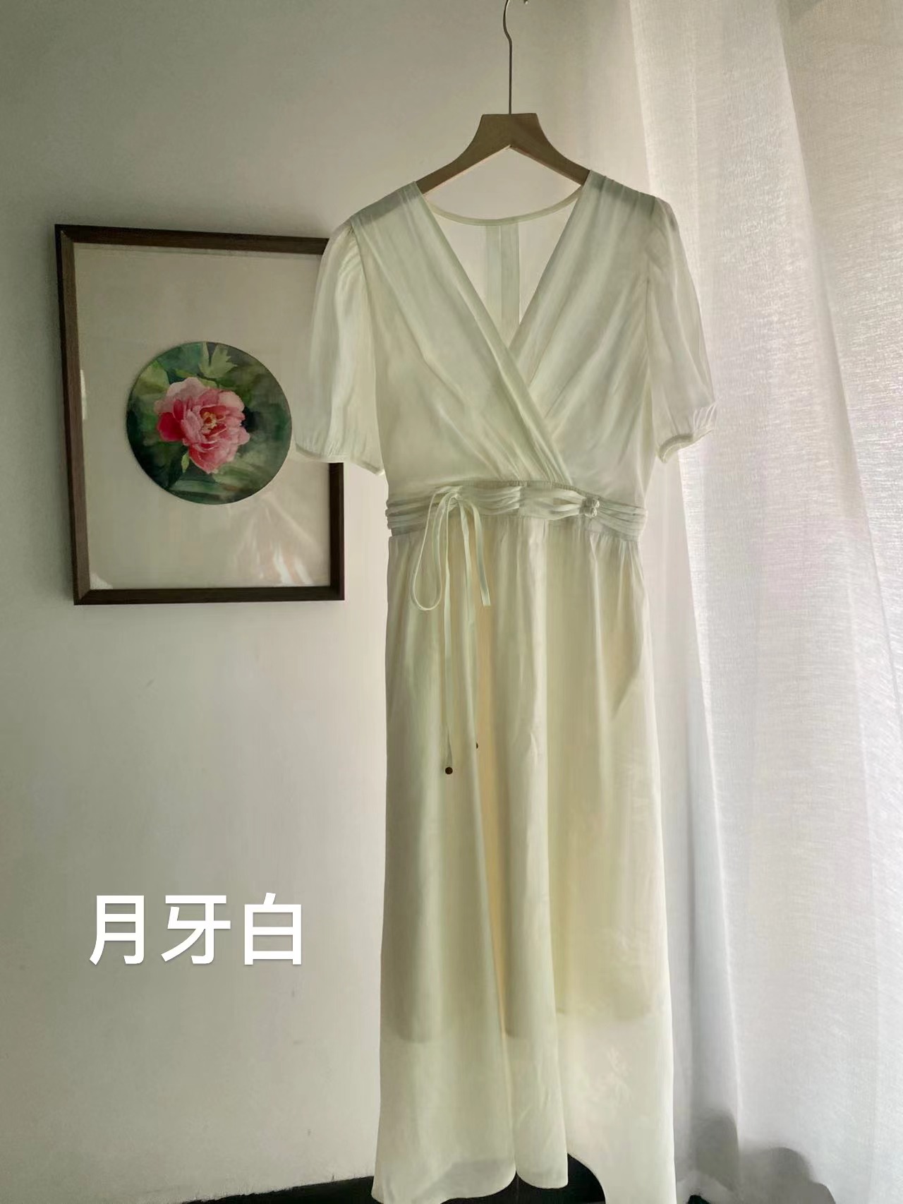 新中式连衣裙天丝盘扣修腰
