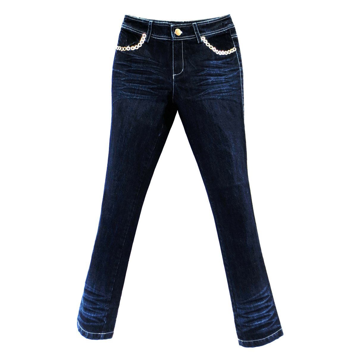 直筒长裤常规水洗牛仔布品牌特价