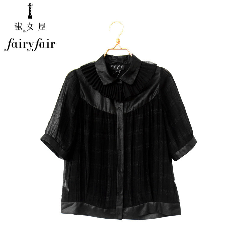 短袖雪纺衬衫FAIRYFAIR荷叶公主