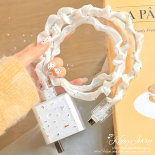 100w充电器头防折断mate70pro荣耀 88w 适用 数据线保护套华为66