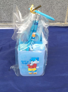 正品蓝猫文具礼品套装礼盒蓝猫淘气三千问卷笔刀文具盒自动铅笔