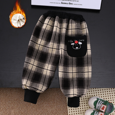 男童加绒裤子秋冬款外穿
