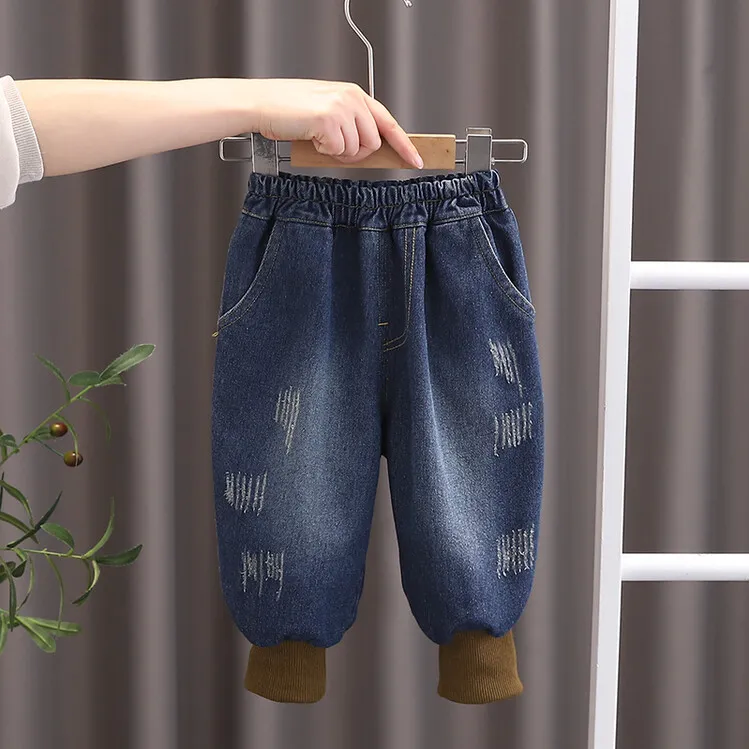 男童裤子春秋款2025新款童装儿童牛仔裤痞帅男宝宝长裤薄款休闲裤