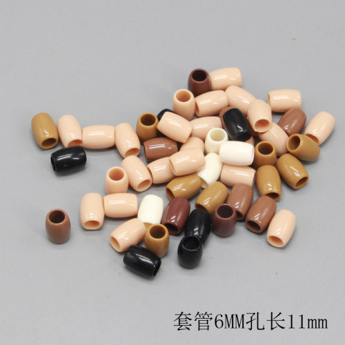 6MM孔径多色塑料套管DIY配件