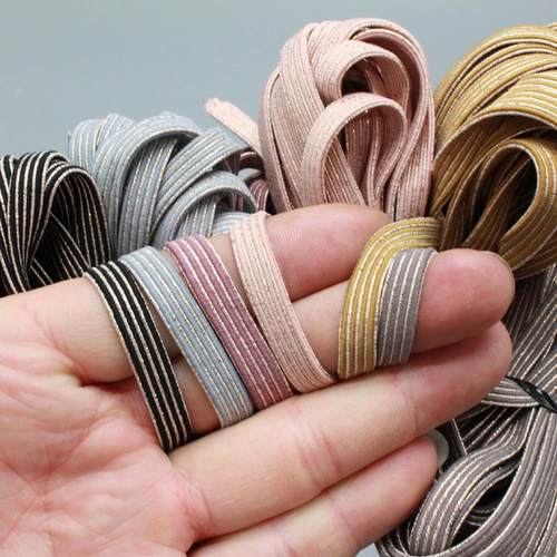 新金丝加宽多条纹8MM扁绳