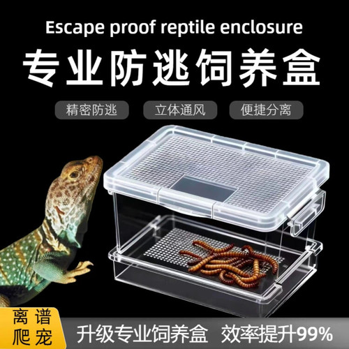面包虫蟋蟀饲养盒防臭防潮喂食盒