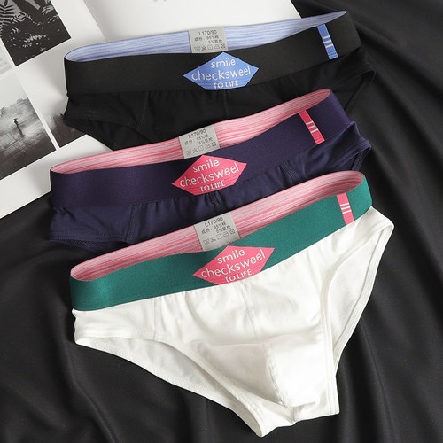 男士内裤男纯棉三角裤宽松舒适透气夏季青少年个性潮流男生短裤衩