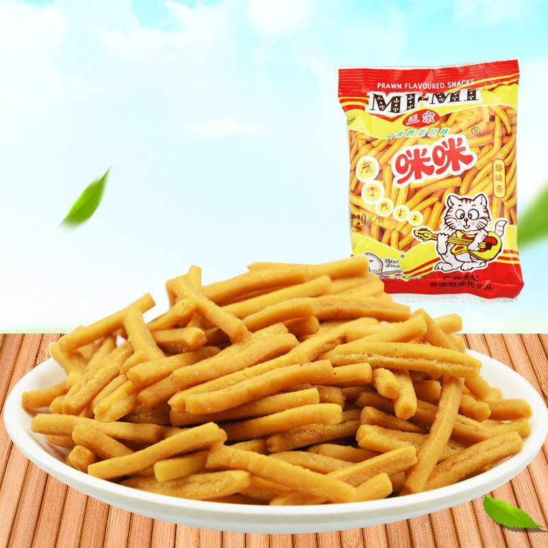 贪吃飒正宗马来西亚咪咪虾条蟹味粒儿时经典怀旧零食 20g