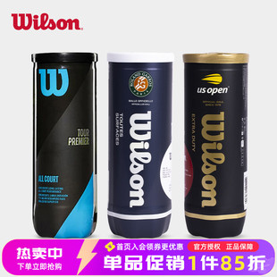 Wilson威尔胜网球新款美法网专业比赛球威尔逊粉绿紫色训练习球