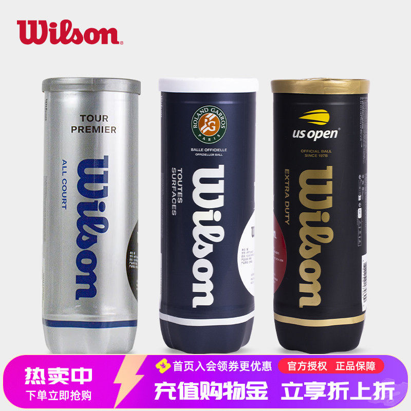 威尔胜美网罐装比赛网球图片