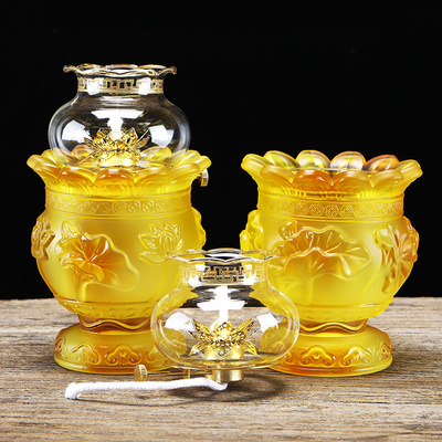 液体酥油灯供佛家用财神苏香盏