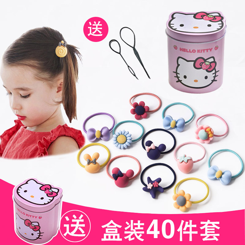 儿童发饰发圈不伤发女童?#39134;?#38889;国宝宝皮筋公主小发绳扎头发橡皮筋
