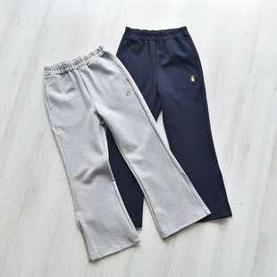 洋气开叉喇叭裤~弹力罗马布儿童休闲裤子 大童微喇阔腿裤显瘦好穿