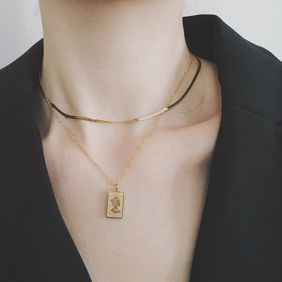 noble lady 保色!欧美经典小众品牌设计精致不褪色双层项链 颈链