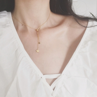 choker项链 Noble 百搭款 ACC出镜率很高 小星星吊坠锁骨链 Lady