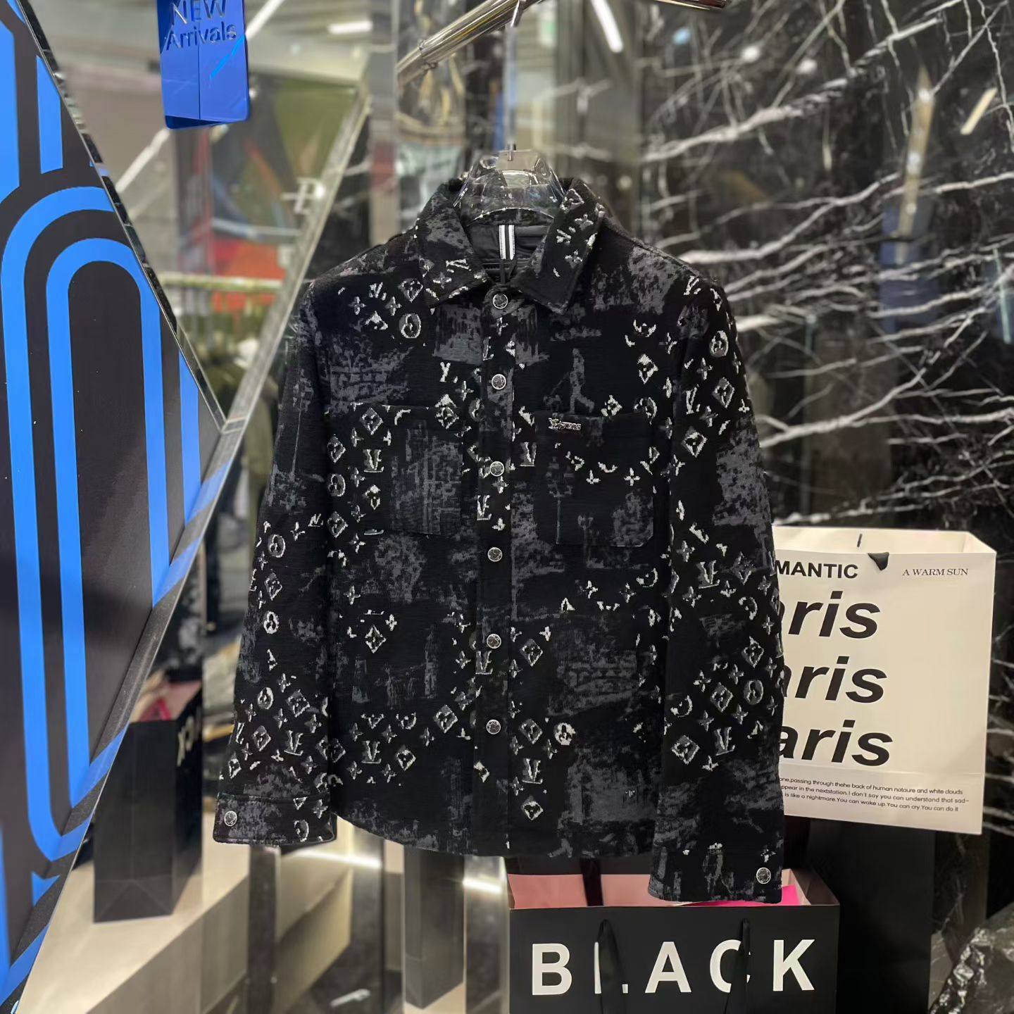 秋冬新款90白鸭绒羽绒服男士2025翻领提花面料羊毛呢纽扣开衫外套