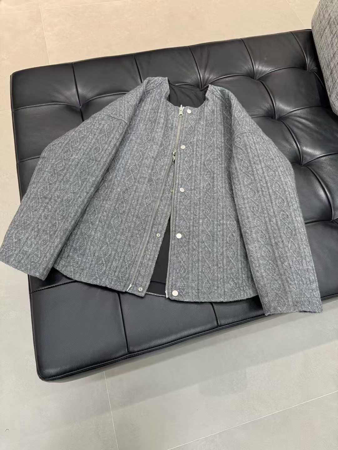 2025潮牌冬季日系复古两面穿针织圆领羽绒服男宽松保暖羽绒外套潮