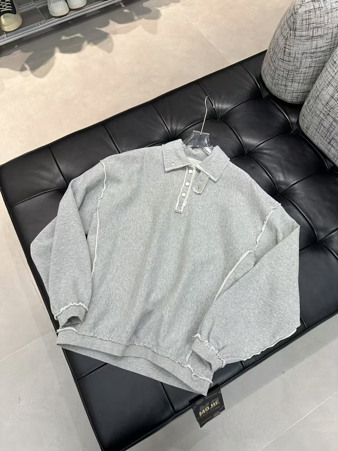 2025冬季美式潮牌韩版时尚个性重磅磨毛翻领宽松阔版长袖卫衣青年