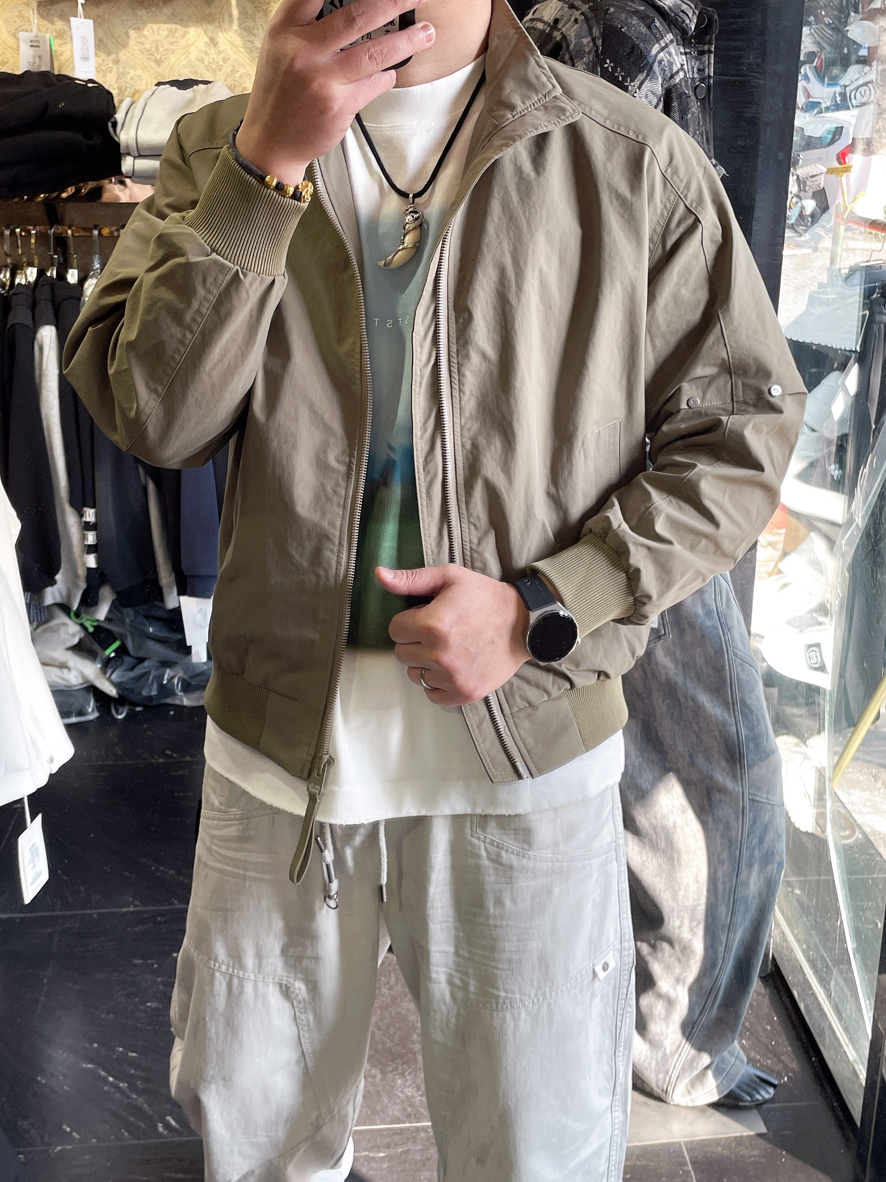 2026春季新款美式复古水洗纯色立领夹克男宽松百搭休闲工装外套潮