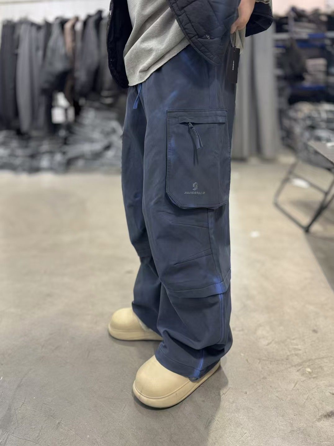 2025冬季时尚潮牌水洗做旧美式休闲加绒保暖工装直筒阔腿休闲长裤,男装,休闲裤,淘宝优惠券,粉丝福利购,淘宝优惠卷