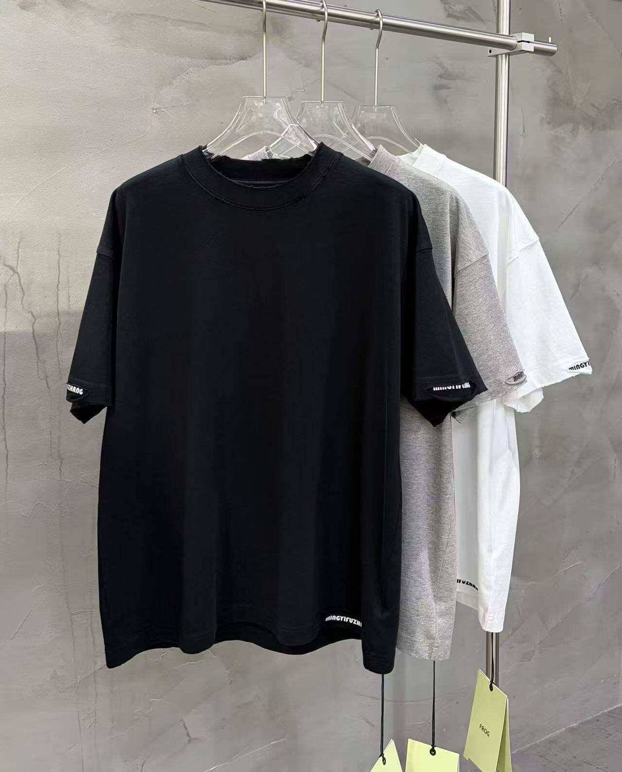 潮牌时尚纯棉宽松重磅短袖T恤男2026新款简约阔版半袖体恤打底潮t